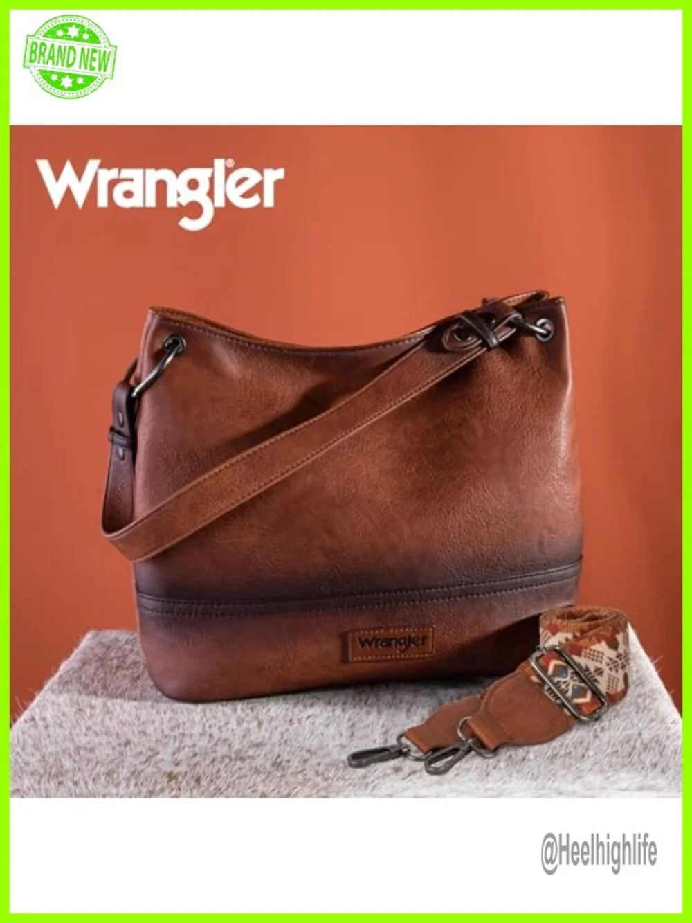 Vegan Leather Hobo Bag with Shoulder and Crossbody Straps